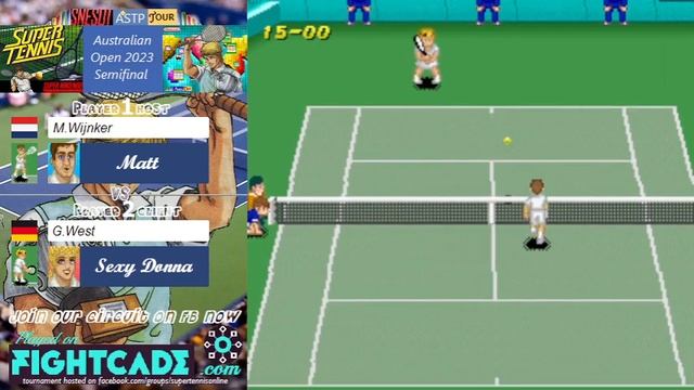 Wijnker vs West - Semifinal - AOpen23 - Super Tennis SNES Online смотреть онлайн
