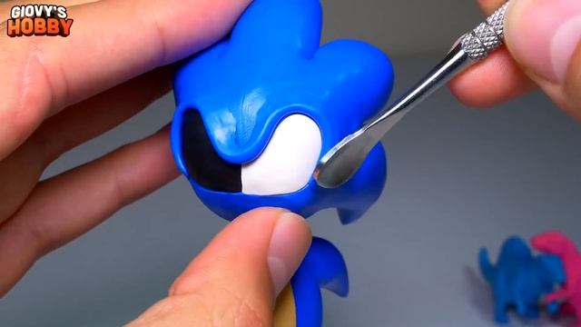 SONIC transforming into SONIC.EXE ➤ CreepyPasta Polymer clay Tutorial смотреть онлайн