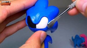 SONIC transforming into SONIC.EXE ➤ CreepyPasta Polymer clay Tutorial