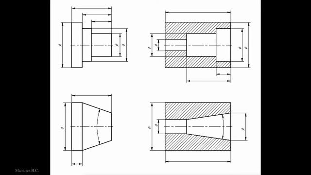 Инженерная графика чертеж детали смотреть онлайн