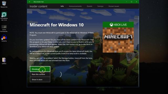 How to UNINSTALL Minecraft Windows 10 Beta.... смотреть онлайн