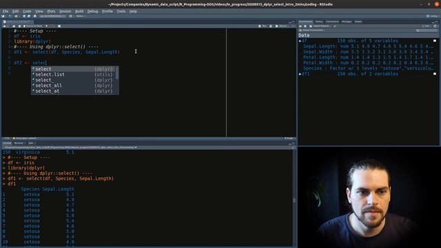 dplyr::select() | How to use dplyr select function | R Programming смотреть онлайн