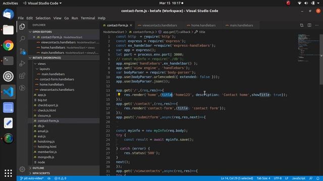 how transfer data to handlebars in node js (hindi) смотреть онлайн