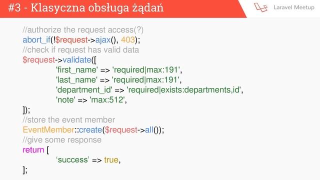 Wykorzystanie Form Request przy implementacji API w Laravelu - Marek Tenus, HighSolutions смотреть онлайн