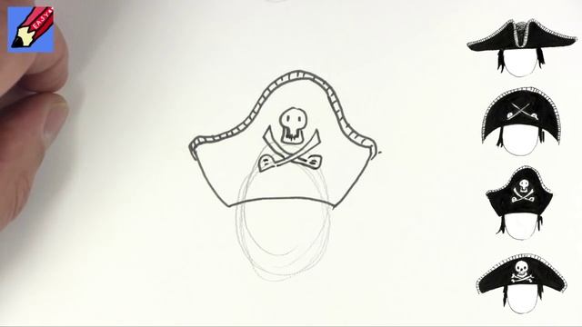 How to draw a Pirate Hat - Style 3 смотреть онлайн