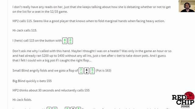 A Tricky Play With The Tricky 42s | Red Chip Poker смотреть онлайн