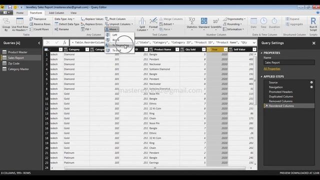 How to Move Column to Beginning in Power BI Desktop смотреть онлайн