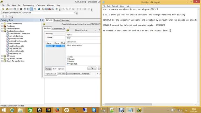 HOW TO CREATE VERSIONS IN ARCMAP AND ARC CATALOG ESRI ARCSDE смотреть онлайн