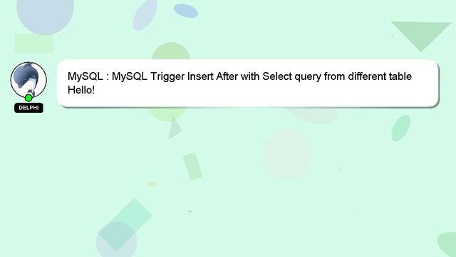 MySQL : MySQL Trigger Insert After with Select query from different table смотреть онлайн