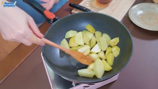 Гарнир в корейском стиле. Сладкий картофель | корейская еда смотреть онлайн