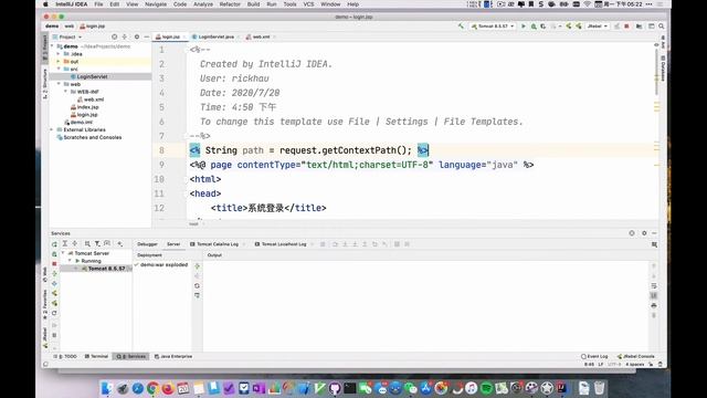 IntelliJ IDEA開發你的第一個Java web項目（Servlet+JSP實現系統登錄）| Java web教程 смотреть онлайн