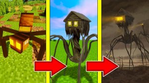 Как менялся ДОМОГОЛОВЫЙ и его жизненный цикл в майнкрафт ! Эволюция моба HOUSE HEAD SCP в MINECRAFT