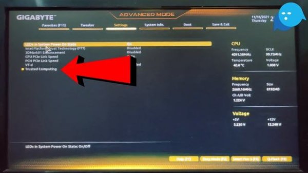 enable tpm from bios in h410m motherboard gigabyte for windows 11
