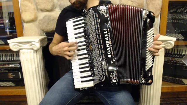 SCANPOLIXM96DB - NEW Black Decorated Scandalli Polifonico IX Piano Accordion LMMM 37 96 $5499 смотреть онлайн
