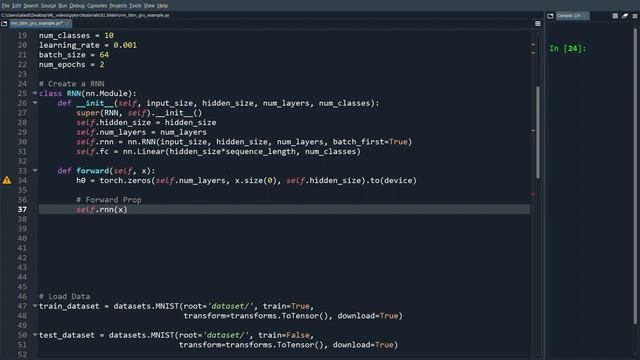 Pytorch RNN example (Recurrent Neural Network) смотреть онлайн