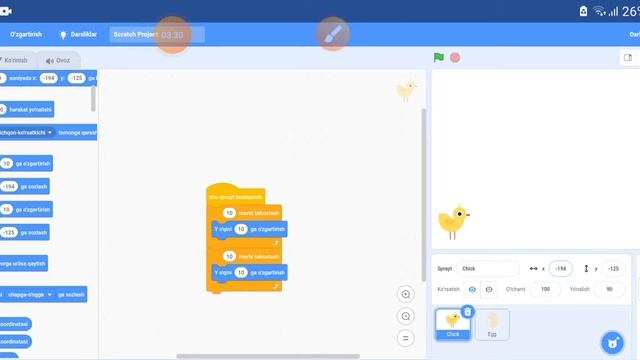 Scratchda O'yin Yaratish  1-qism