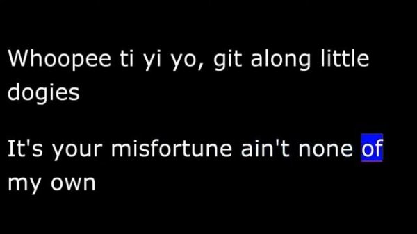 Cowboy Songs - Git Along Lil Doggie