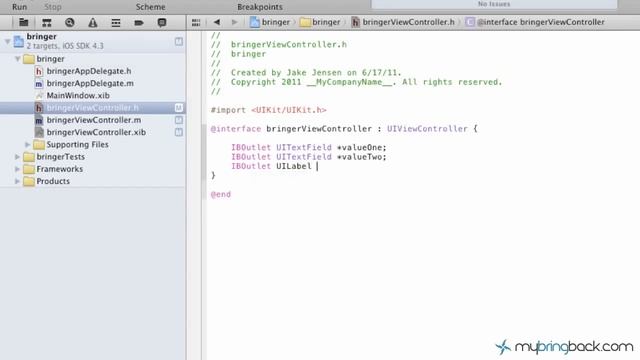 Learn Xcode 4 Tutorial iOS iPad iPhone 1 4 Variables, Outlets, Actions смотреть онлайн