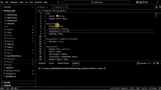 How to scroll only a row in a whole page, instead of scrolling whole page in React.js. смотреть онлайн
