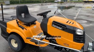 Обзор садового трактора Cub Cadet LT3 PR105 с передней щеткой для уборки снега и мусора!.mp4