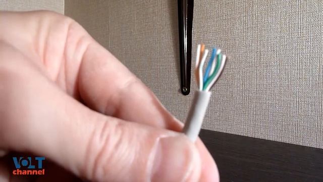 Обжим разъема 8P8C (RJ45) сетевого кабеля (витая пара) по стандарту EIA/TIA -568B смотреть онлайн