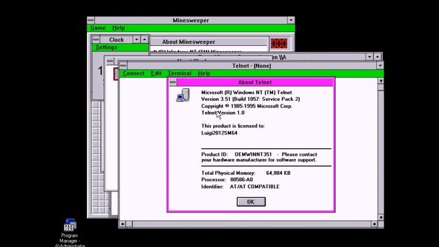 Windows NT 3.51 Workstation Service Pack 2 on Oracle VM Virtualbox смотреть онлайн