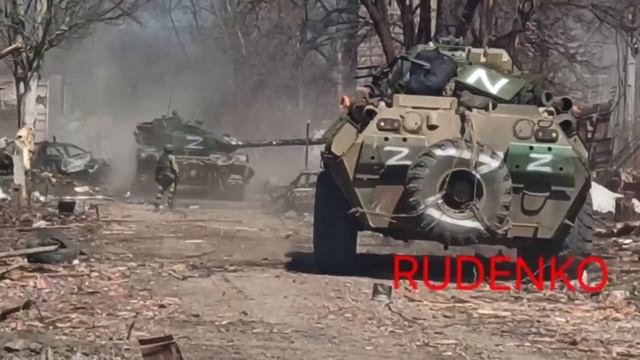 Работа Т-72Б3 по огневым точкам нацистов в районе завода «Азовсталь» г Мариуполь. смотреть онлайн