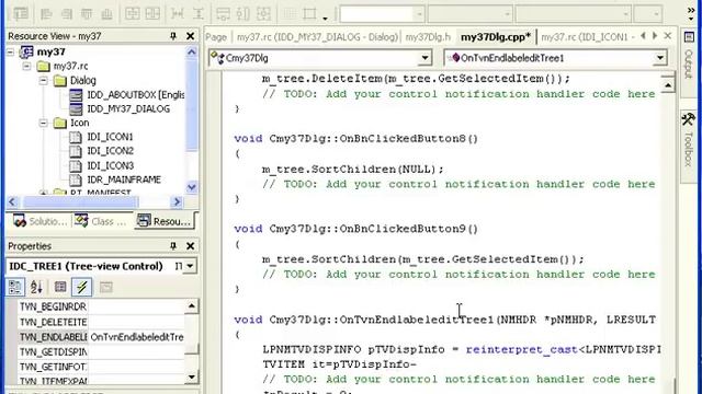 Visual C++. Tree control. Редактирование элементов Tree control. Урок 98 смотреть онлайн
