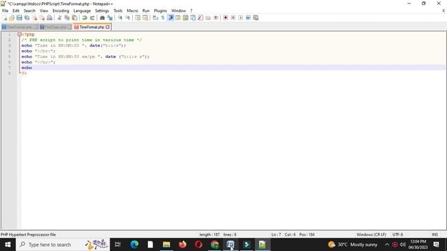 PHP Script to Print Time In Various Format смотреть онлайн