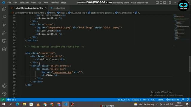 How to make school website using HTML and CSS | E-learning Website | Step-by-Step Tutorial смотреть онлайн
