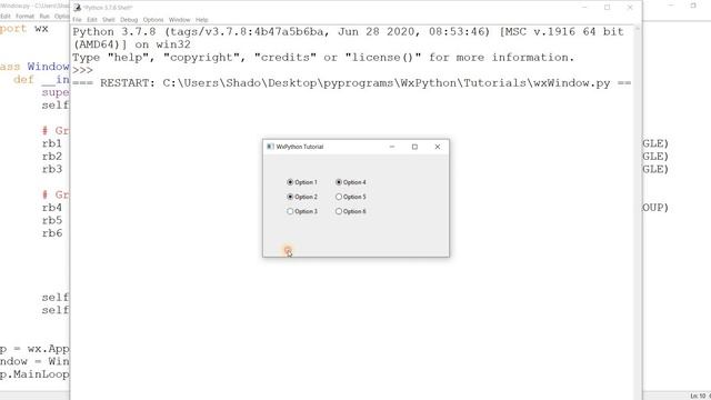 wxPython Tutorial 6: RadioButtons смотреть онлайн