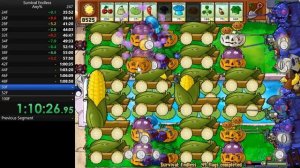 Plants vs. Zombies Speedrun Survival Endless (100 Flags) 2h20m50s