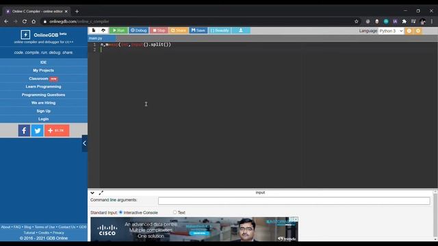 How to input two integer variable in single line in python. смотреть онлайн