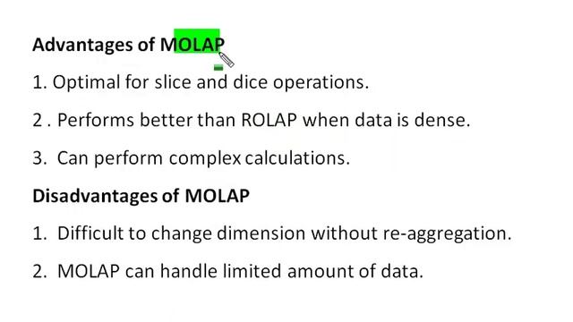 Advantages and Disadvantages of OLAP servers. смотреть онлайн