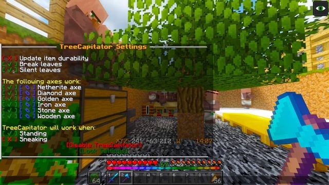 Minecraft Java 1.20+ Treecapitator Data Pack Showcase смотреть онлайн