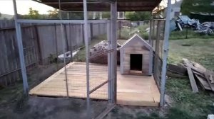 Пол в вольере для Овчарки  своим руками. Вольер своими руками
