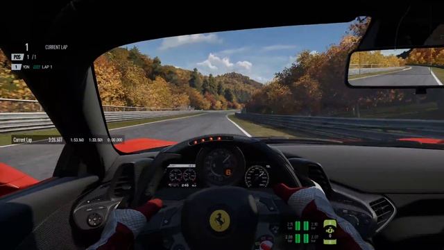 Project CARS 2 Ferrari 458 Speciale Nordschleife - 7:08.163 смотреть онлайн