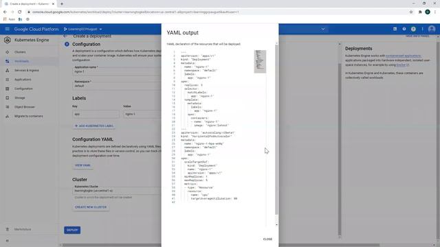 Deploying Pod on GKE using Cloud Console смотреть онлайн