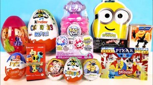 СЮРПРИЗ MIX! Pikmi Pops, Миньоны, Pixar Disney Minis, Скрепыши 3, Natoons Unboxing Kinder Surprise