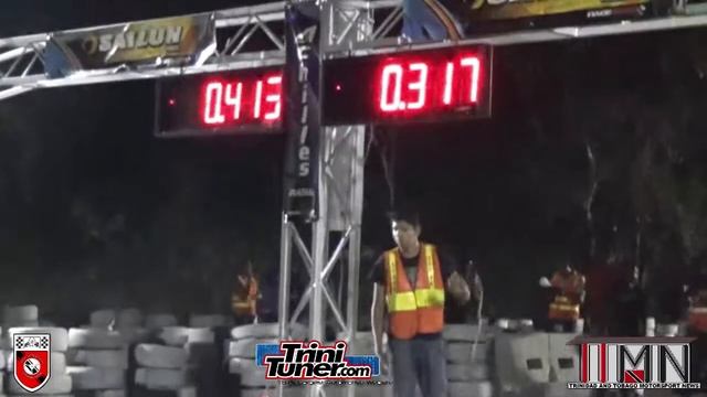 White R33 @ Racetrack Wheels Night Drag Racing April 2017