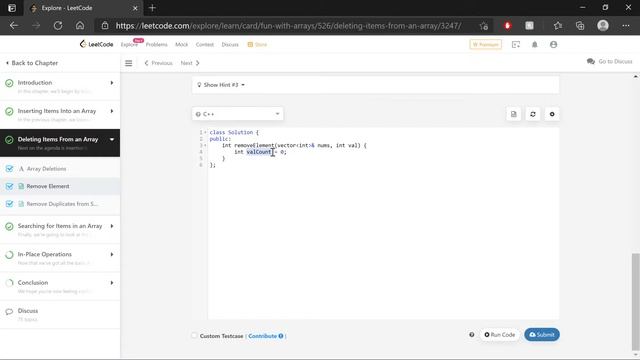 Remove Element in C++ - A LeetCode Journey смотреть онлайн