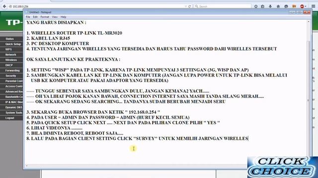 CARA SETTING MODEM TPLINK