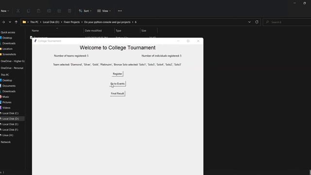 Basic Tournament Management Project - Python Tkinter projects смотреть онлайн
