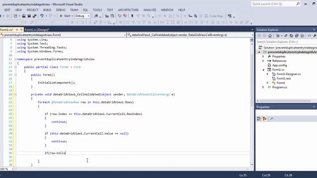 how to prevent duplicate entry in datagridview in c# смотреть онлайн