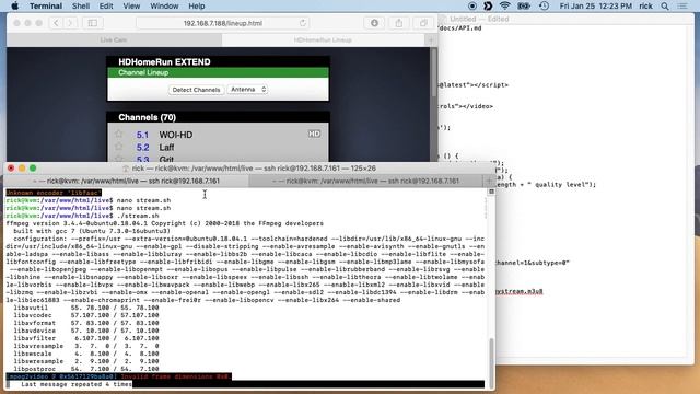 Streaming Live TV from a HDHomerun to a Web Browser using FFmpeg смотреть онлайн