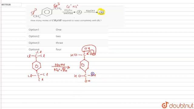 How many moles of CH_(3)OH required to react completely with (B) ? | CLASS 12 | HALOALKANES AN... смотреть онлайн