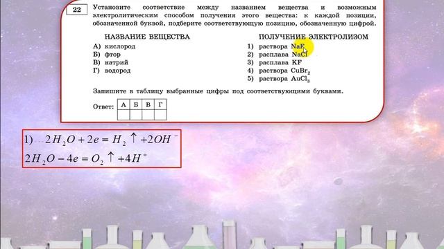 92. Электролиз. ЕГЭ (часть 3) смотреть онлайн