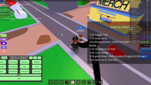 Roblox new custom admin let's me THROW PEOPLE'S HEADS OFF... смотреть онлайн