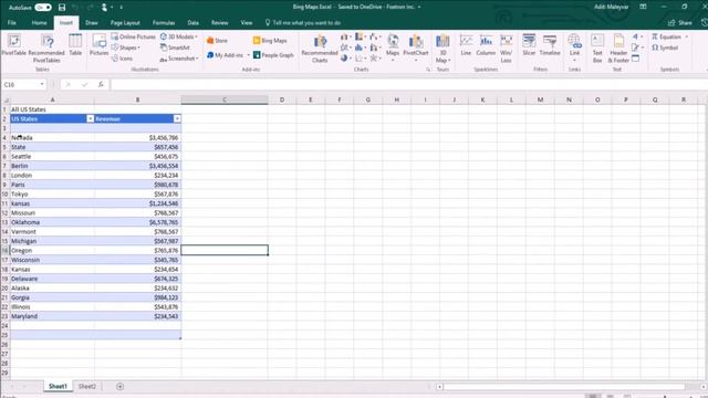 How to use Bing Maps Feature In Microsoft Excel 2016? смотреть онлайн