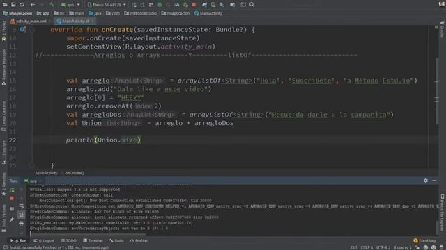 Curso de Programación en Adroid Studio con Kotlin: Capítulo 5 Arreglos o Arrays y listOf смотреть онлайн